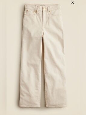 J. Crew Cream Wide-Leg Jeans